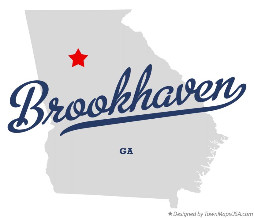Map of Brookhaven, GA, Georgia
